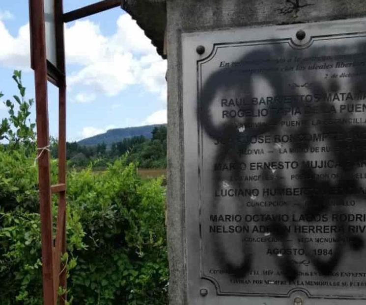 Vandalizan otro sitio de memoria en Chile