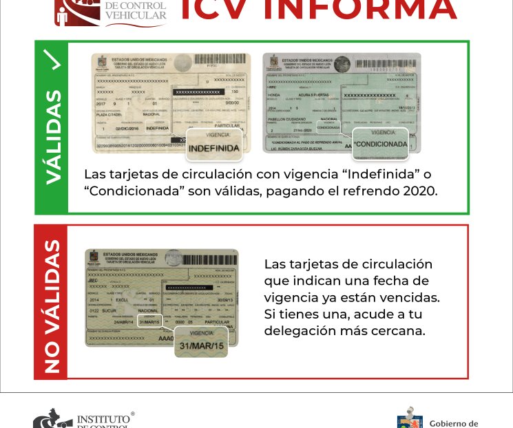 Ajusta ICV expresión de vigencia en Tarjeta de Circulación