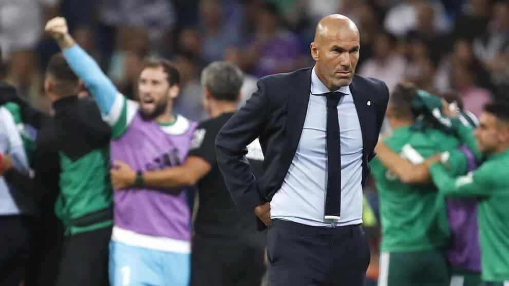 Zidane asume derrota del Madrid ante Betis Zidane asume derrota del Madrid ante Betis