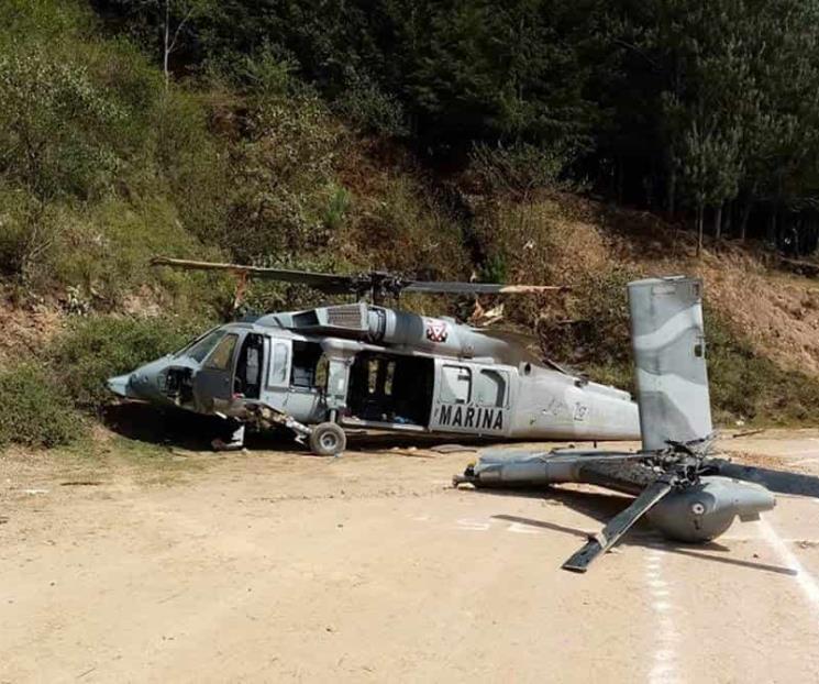Cae helicóptero de Semar, hay un muerto y 20 heridos Cae helicóptero de Semar, hay un muerto y 20 heridos