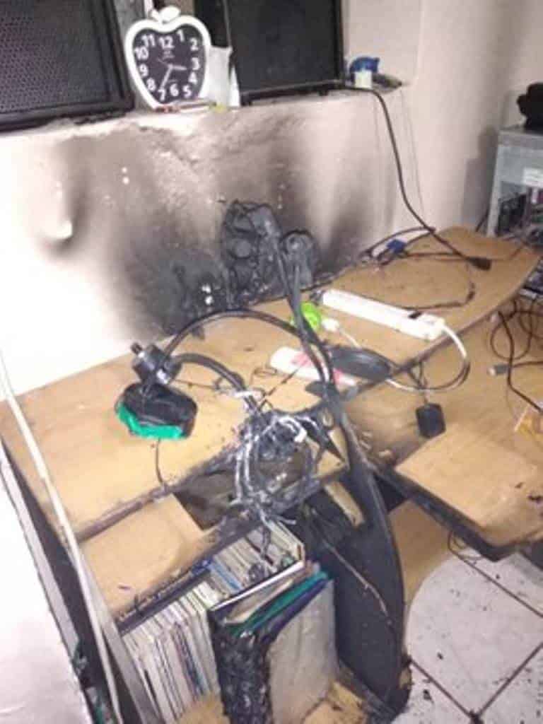 Su casa comenzó a incendiarse, sin aún conocer que lo causó