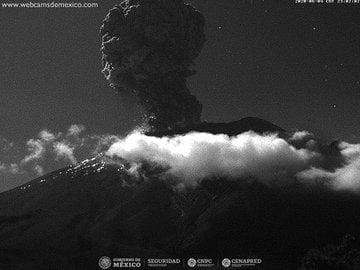 Volcán Popocatépetl presentó 350 exhalaciones en último día Volcán Popocatépetl presentó 350 exhalaciones en último día