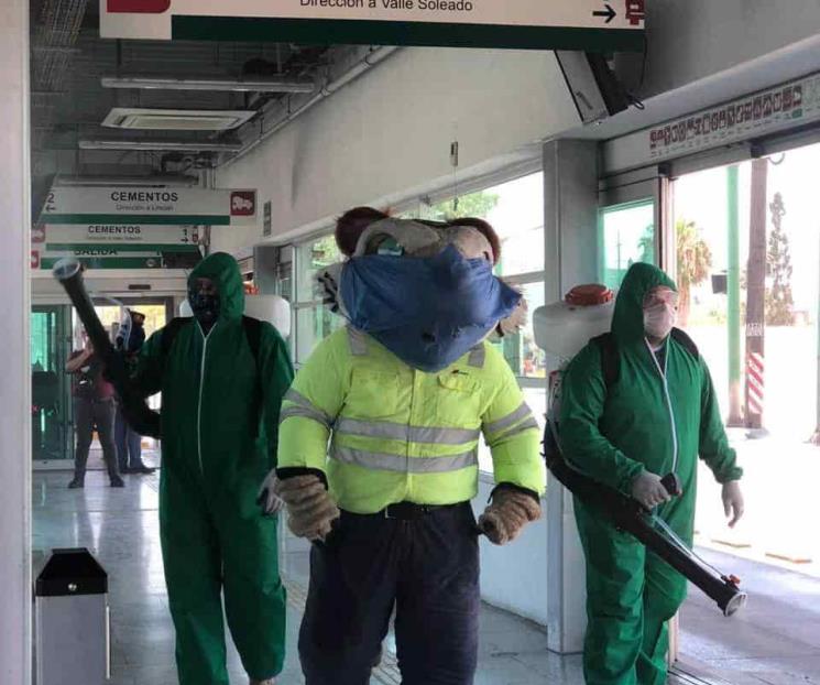 Sanitizan Tigres y Cemex la Ecovía Estación Cementos