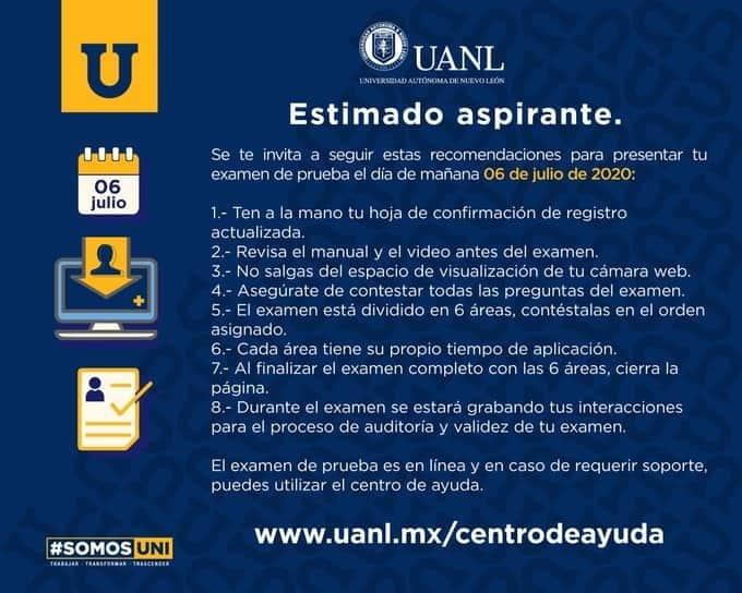 Realiza UANL con éxito su simulacro de examen virtual