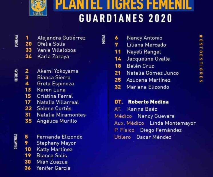Tigres Femenil oficializa plantel para Apertura 2020