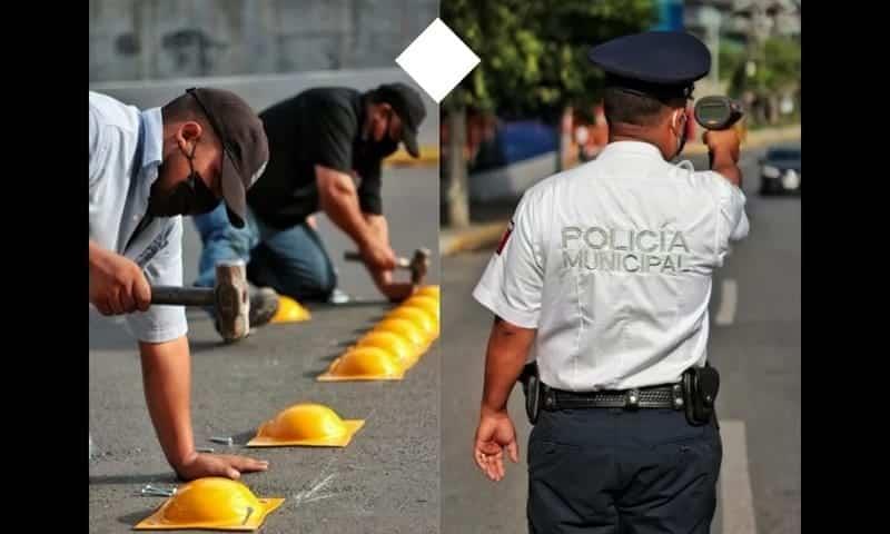 Ahora instalan tortugas en vialidades  sampetrinas