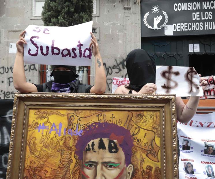 Subastan feministas cuadro de Francisco I Madero
