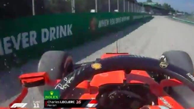 Así fue el accidente de Charles Leclerc