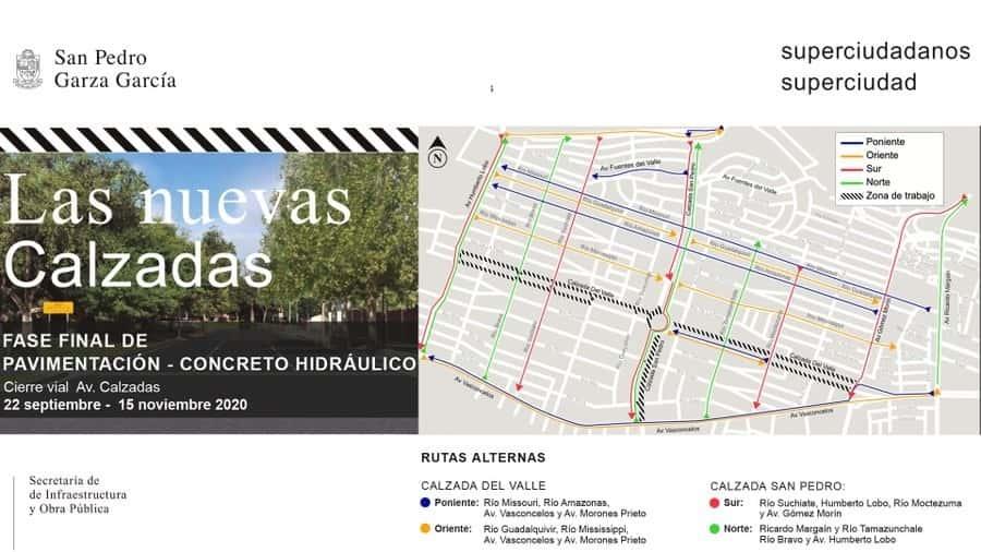 Cerrarán Calzadas de San Pedro por obras