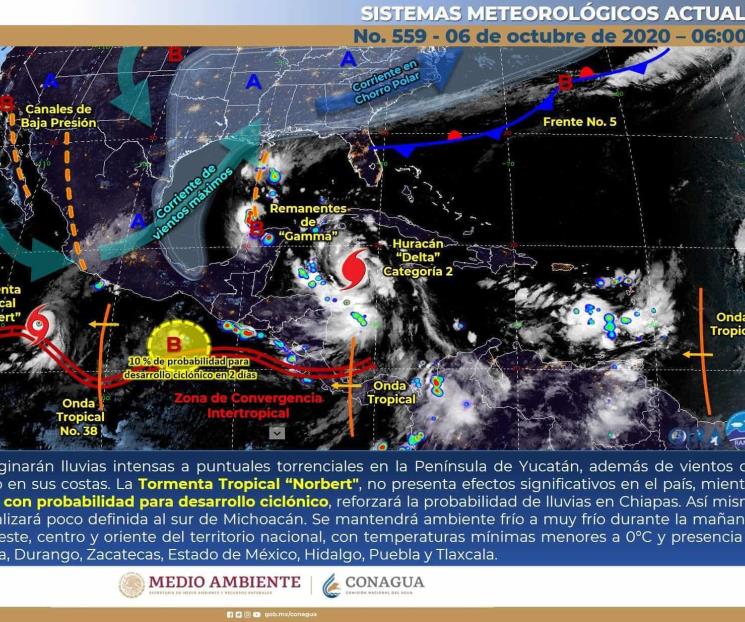 Se convierte Delta en huracán categoría 1