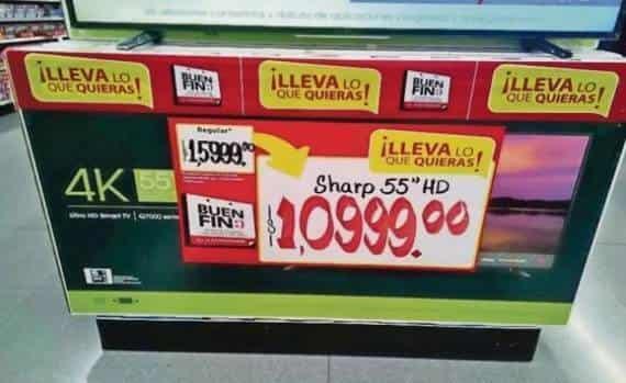 Televisores a tres pesos y otros errores en Buen Fin Televisores a tres pesos y otros errores en Buen Fin