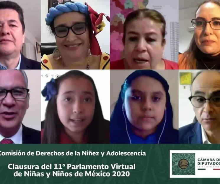 Concluyó el Onceavo Parlamento Virtual de Niñas y Niños Concluyó el Onceavo Parlamento Virtual de Niñas y Niños