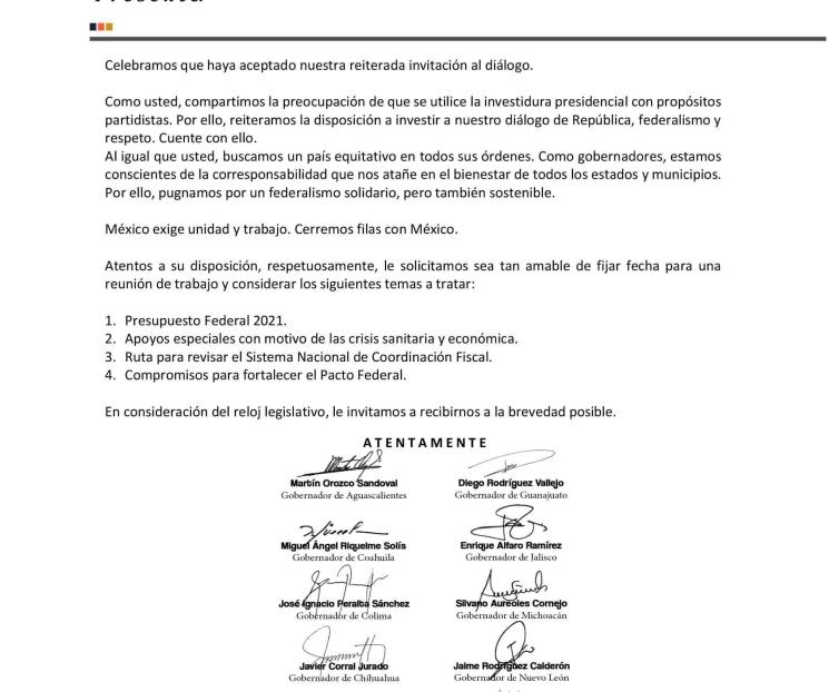 Celebra AF aceptación al diálogo del presidente