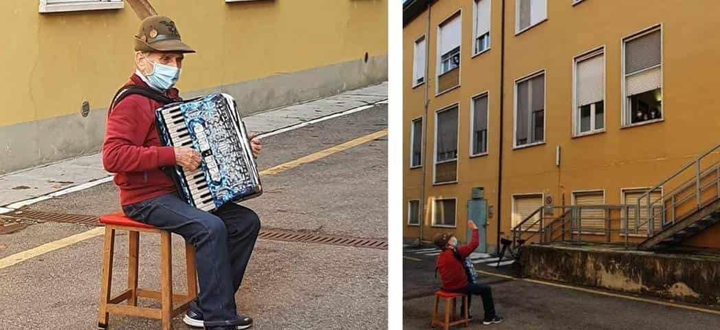 Abuelo lleva serenata a su esposa Abuelo lleva serenata a su esposa