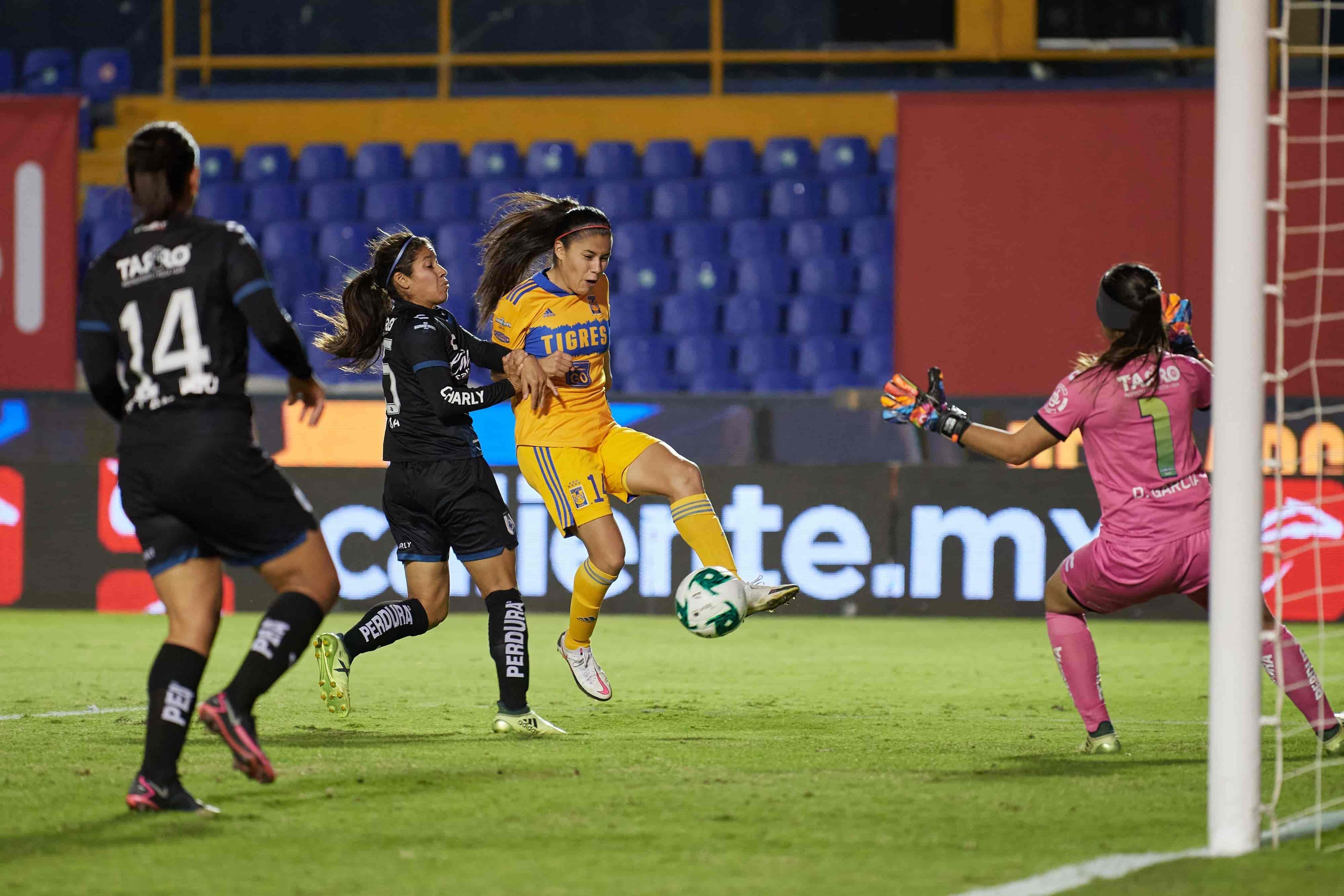 El partido terminó Tigres 2-0 Querétaro
