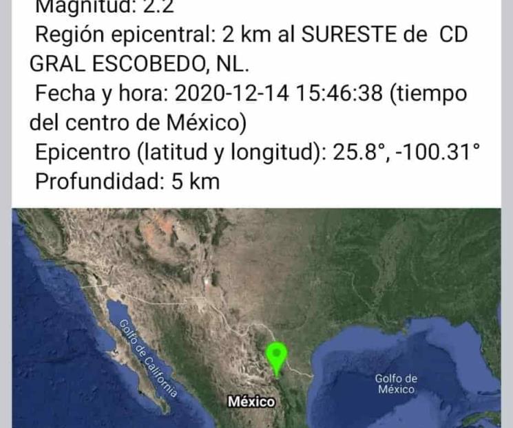 Tiembla en Escobedo NL