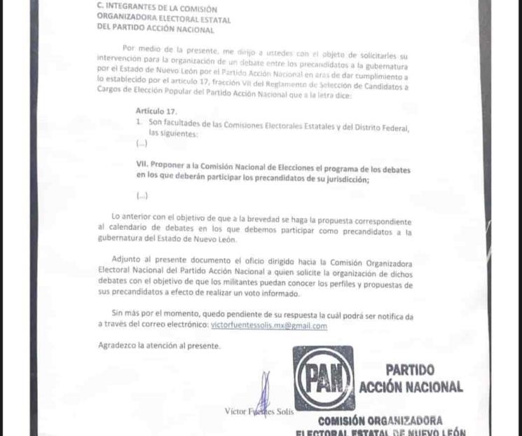 Pide Víctor Fuentes debate entre Larrazábal y Homero Niño