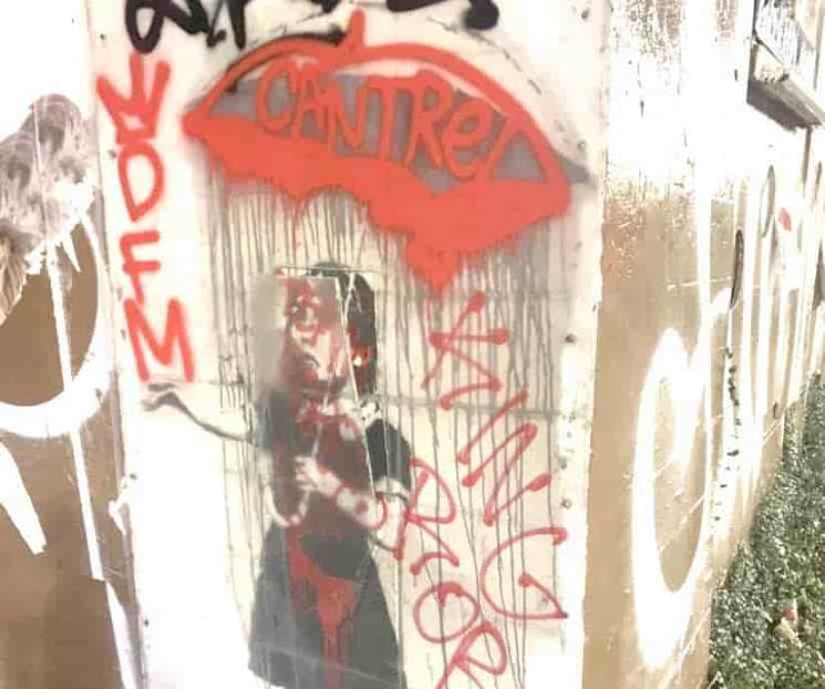 Vandalizan dos obras de Bansky Vandalizan dos obras de Bansky