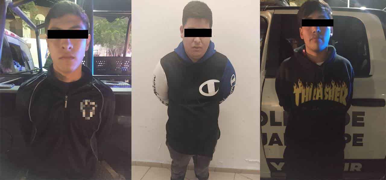 Detienen a 3 jóvenes con droga en Guadalupe Detienen a 3 jóvenes con droga en Guadalupe