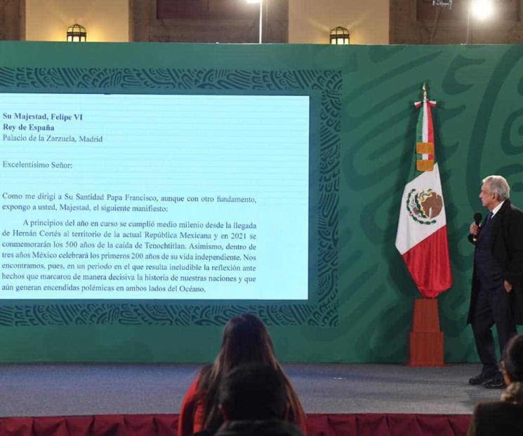 Lee AMLO carta enviada a Rey de España por conquista