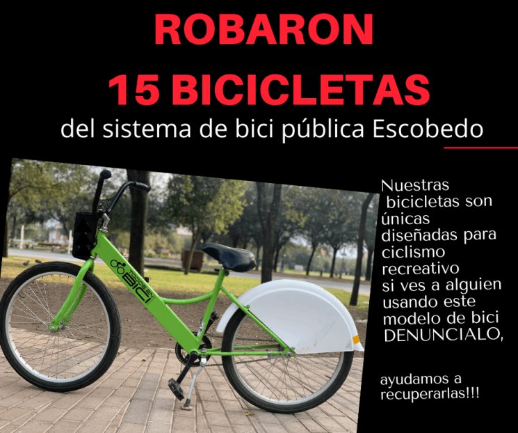 Roban bicicletas del Parque Lineal de Escobedo Roban bicicletas del Parque Lineal de Escobedo