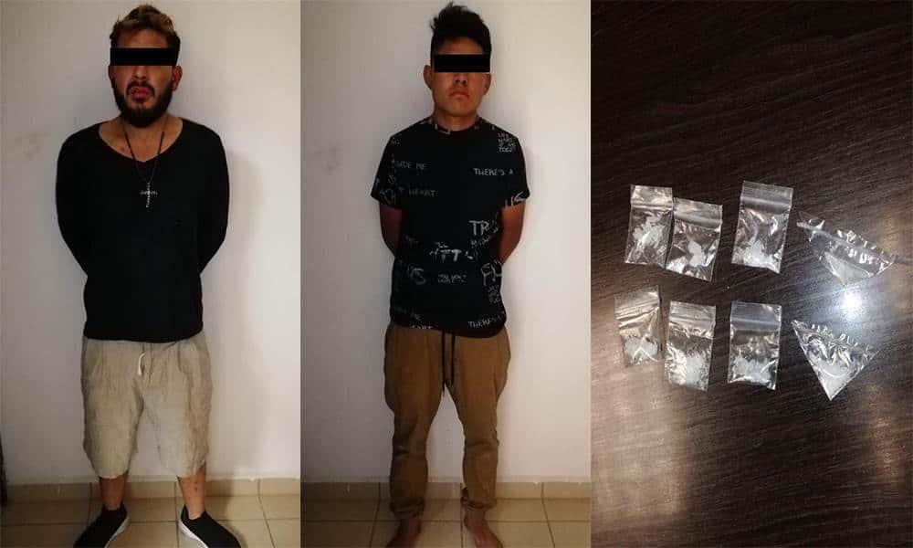 Detienen a 2 hombres con droga en Guadalupe