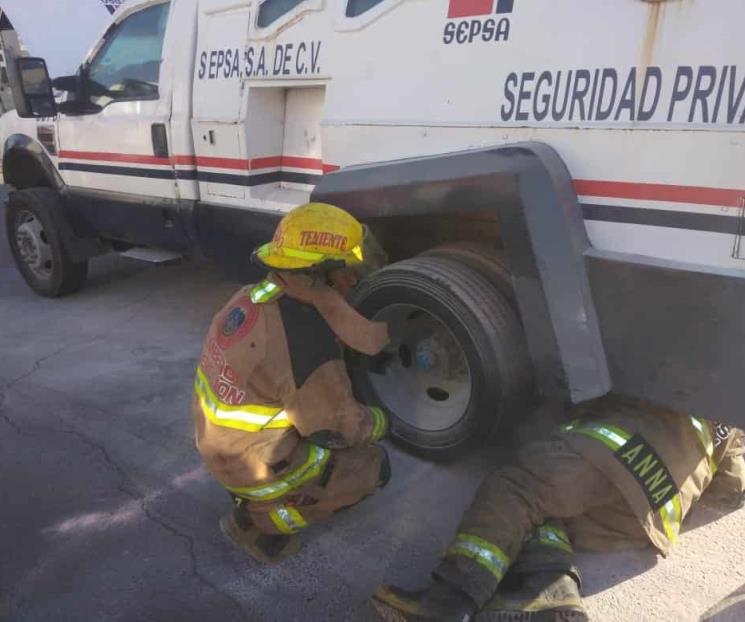 Alarma incendio en camión de valores Alarma incendio en camión de valores