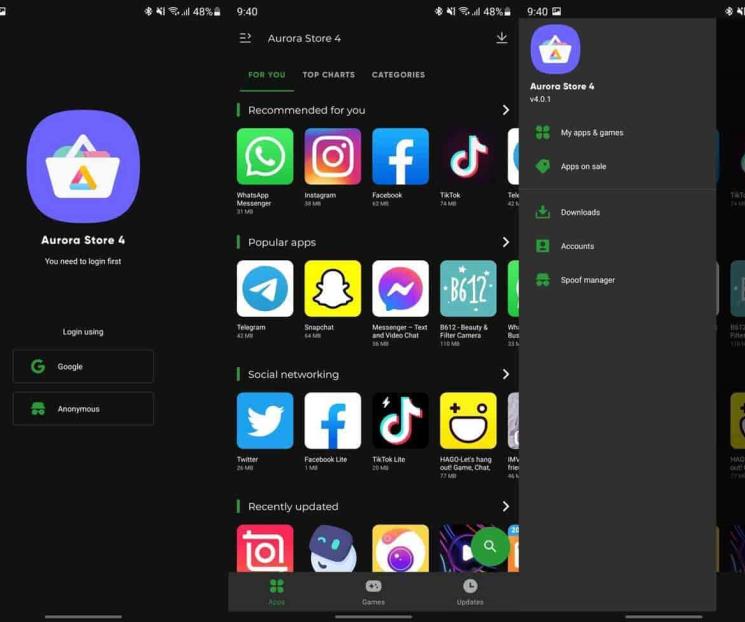 Aurora Store v4 se parece aún más a la tienda de Android