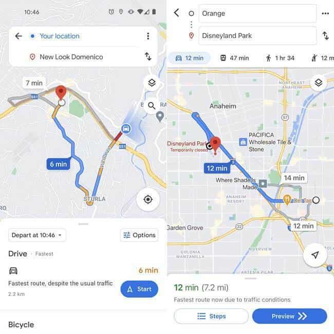 Google Maps prueba nuevo diseño minimalista para las rutas Google Maps prueba nuevo diseño minimalista para las rutas