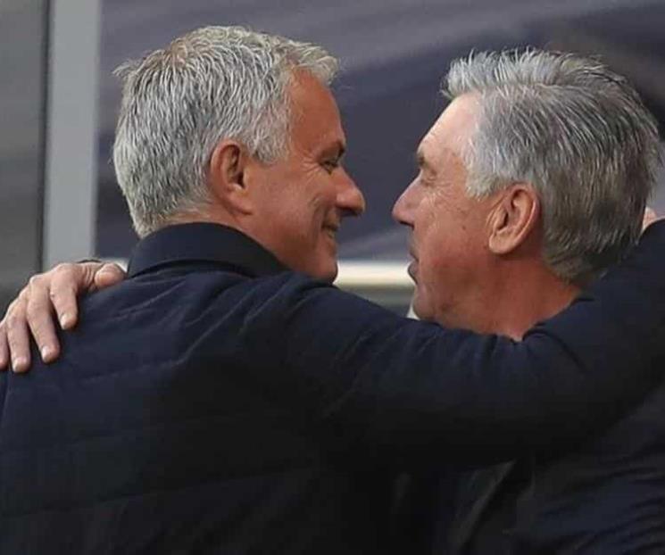 Se dan elogios Mourinho y Ancelotti Se dan elogios Mourinho y Ancelotti