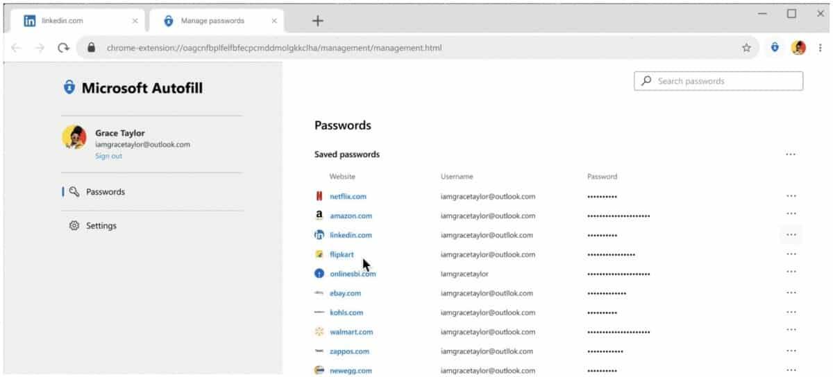 Microsoft ahora tiene su propio administrador de contraseñas Microsoft ahora tiene su propio administrador de contraseñas