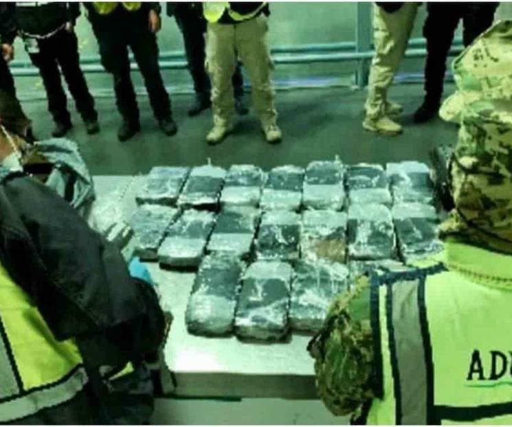 Decomisan cocaína, hachís y metanfetamina en la aduana Decomisan cocaína, hachís y metanfetamina en la aduana