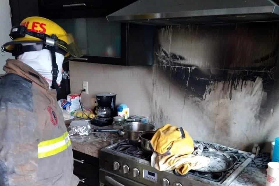El incendio se registró en la cocina al derramarse aceite hirviendo