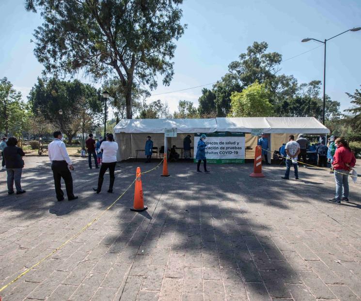 Casi vacíos kioskos Covid y sin largas filas en la CDMX Casi vacíos kioskos Covid y sin largas filas en la CDMX