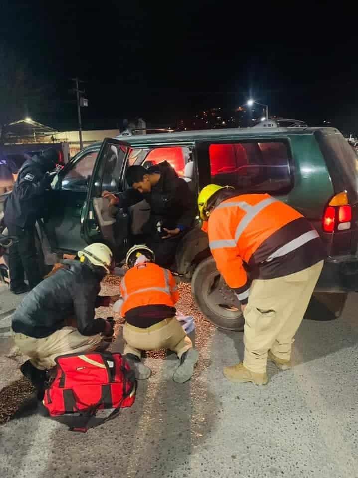 Deja choque a motociclista herido Deja choque a motociclista herido