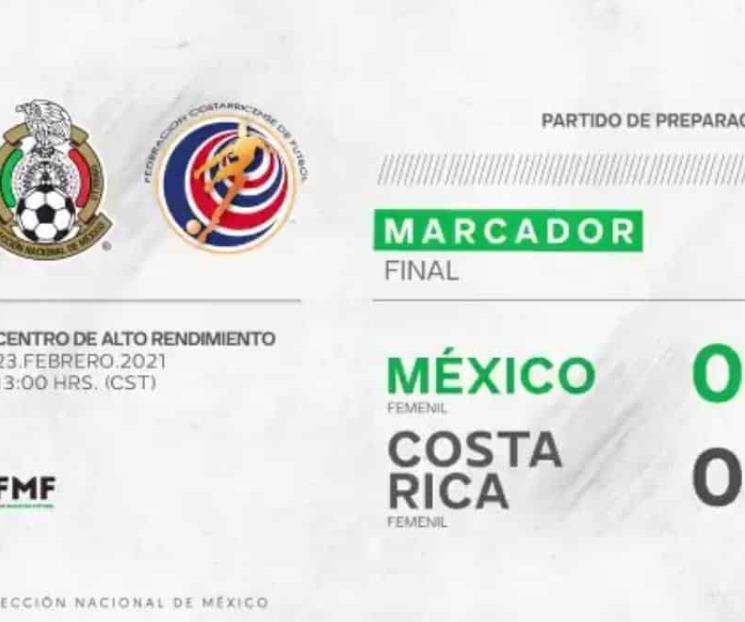 Empata TRI Femenil a cero goles ante Costa Rica Empata TRI Femenil a cero goles ante Costa Rica