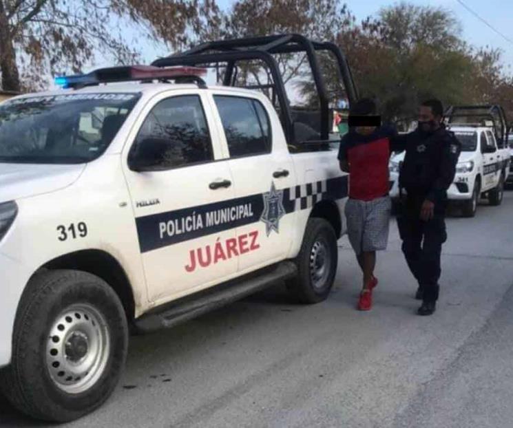 Cae con pistola y droga