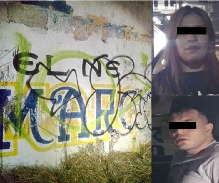 Detienen a grafiteros en la Colonia Talleres Detienen a grafiteros en la Colonia Talleres