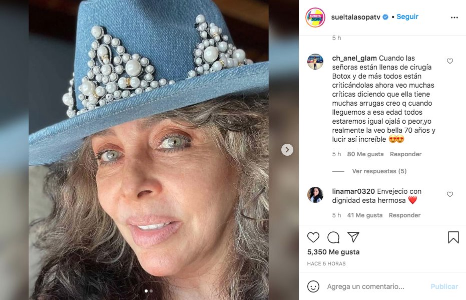 Verónica Castro fascina con su rostro al natural Verónica Castro fascina con su rostro al natural