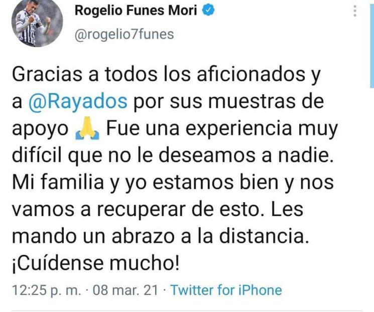 Agradece Funes Mori apoyo de afición