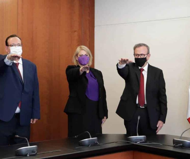 Rinden protesta tres senadores de la República