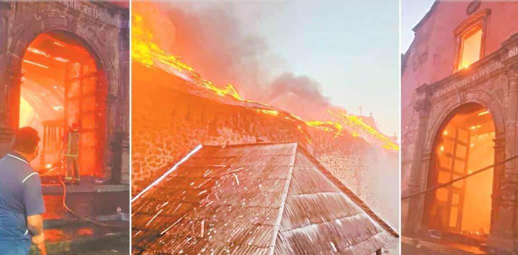 Ni los indígenas ni los bomberos logran salvar iglesia
