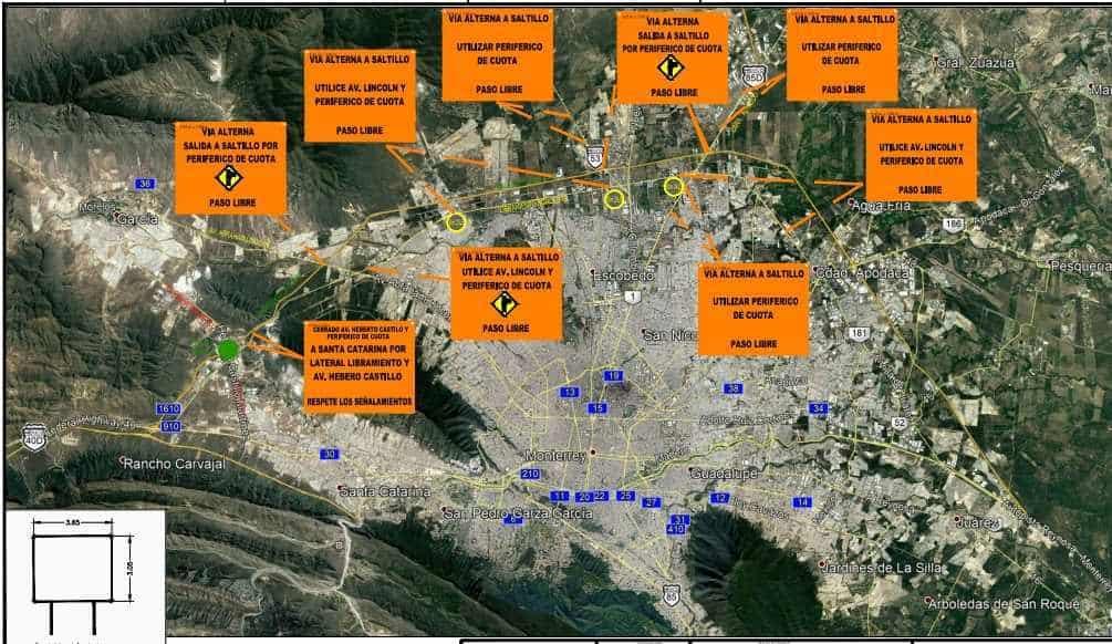 Anuncia REA desviaciones en varias vías