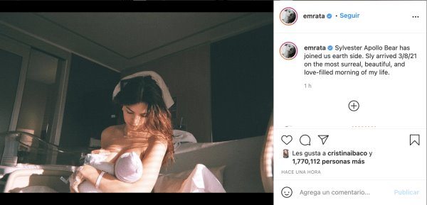 Emily Ratajkowski ya es mamá Emily Ratajkowski ya es mamá
