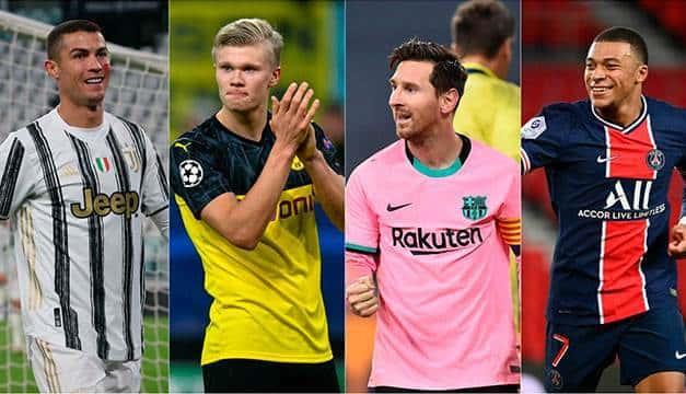 Ponen a Mbappé y Haaland por arriba de Messi y CR7