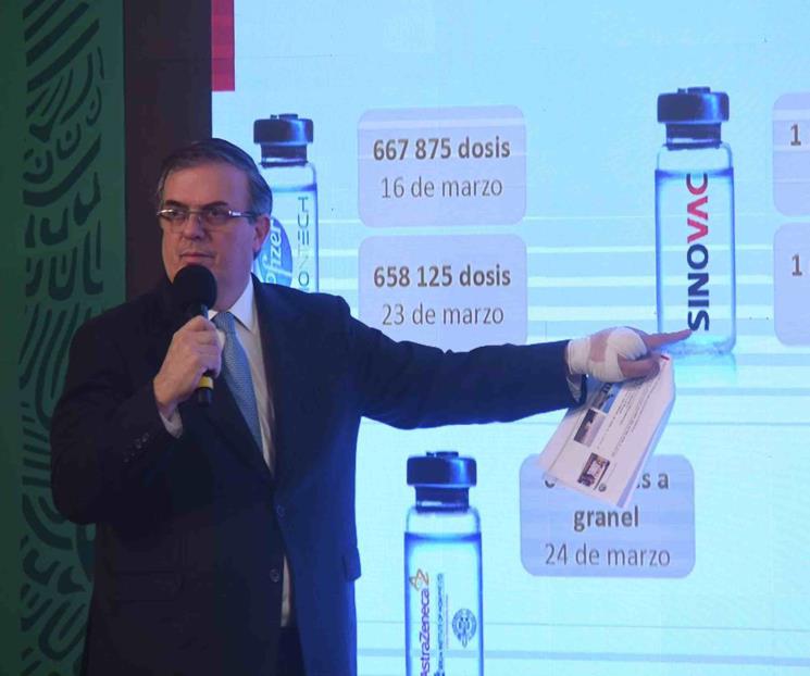 Negociación con EU para recibir vacunas va muy bien: Ebrard