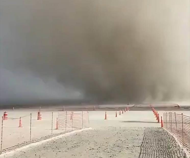 Tolvanera en aeropuerto Felipe Ángeles no dejó daños