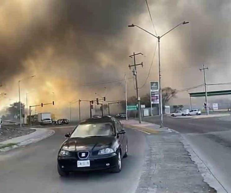 Alarma incendio en baldío en Apodaca Alarma incendio en baldío en Apodaca