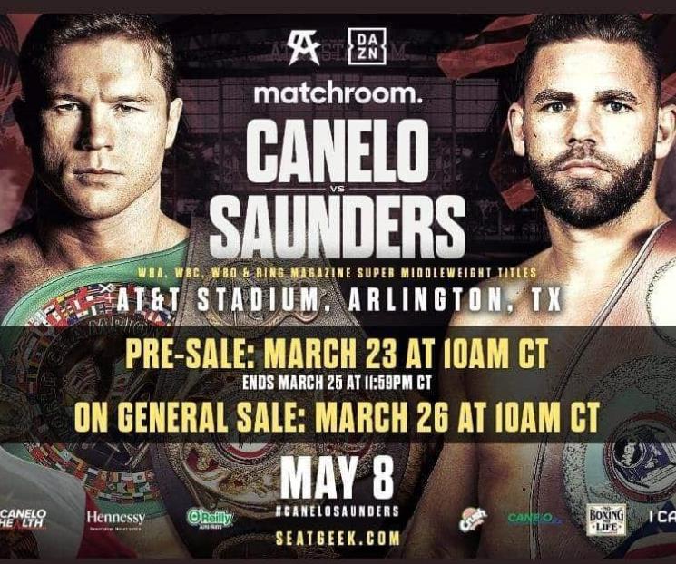 Canelo ante Saunders será en casa de Vaqueros de Dallas