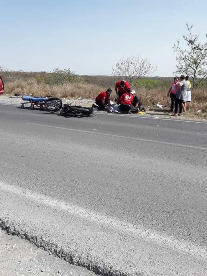 Sufre motociclista accidente vial